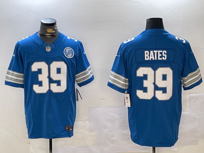 Men Detroit Lions #39 Bates Blue three generations 2024 Nike Limited NFL Jersey style 2->san francisco 49ers->NFL Jersey